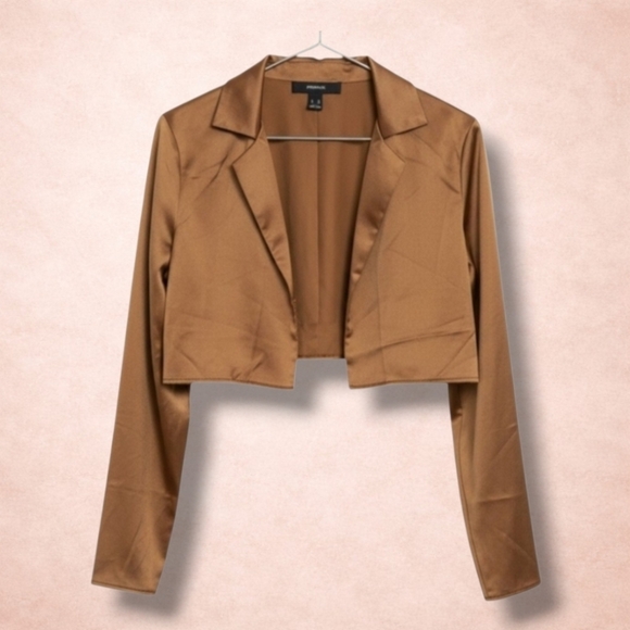 Forever 21 Jackets & Blazers - Forever 21 Bronze Cropped Blazer Medium W Shoulder Pads